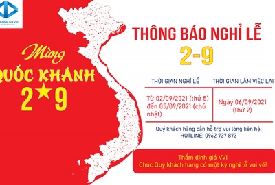 Thông báo nghỉ lễ Quốc Khánh 2/9/2021